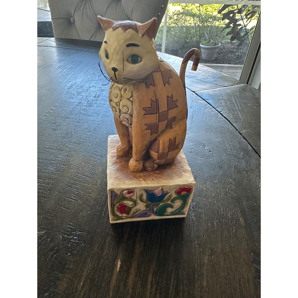 Jim Shore Heartwood Creek Jasper Cat V114424 Figurine Sculpture 2003 Enesco VGUC